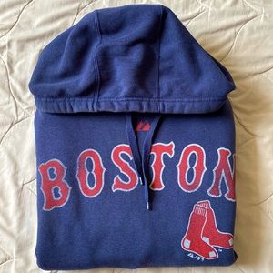 Boston Red Sox hoodie, size L, navy blue and red